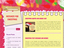 Tablet Screenshot of messagesforchristmas.com